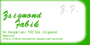 zsigmond fabik business card